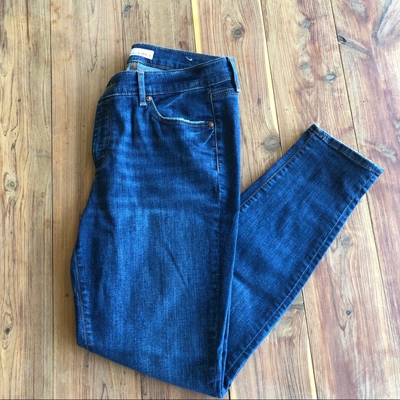 LOFT Medium Wash Skinny Crop Denim Jeans - Picture 4 of 5